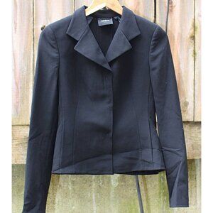 Akris - Super Cute Blazer, Stretch Wool Snap Front, Peplum Pleat Hem, sz 4
